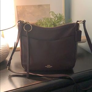 Coach Chaise in Oxblood color.